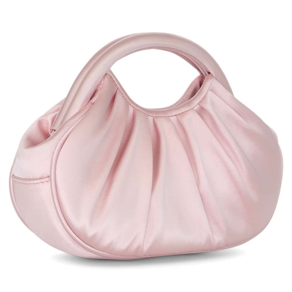 Bren Evening Bag in Icy Pink Satin Satin