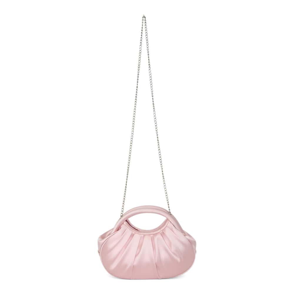 Bren Evening Bag in Icy Pink Satin Satin