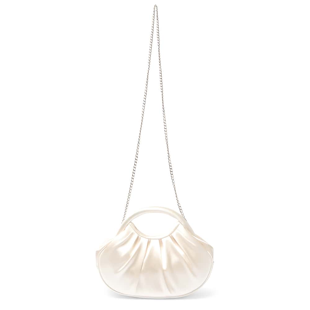 Bren Evening Bag in Ivory Satin