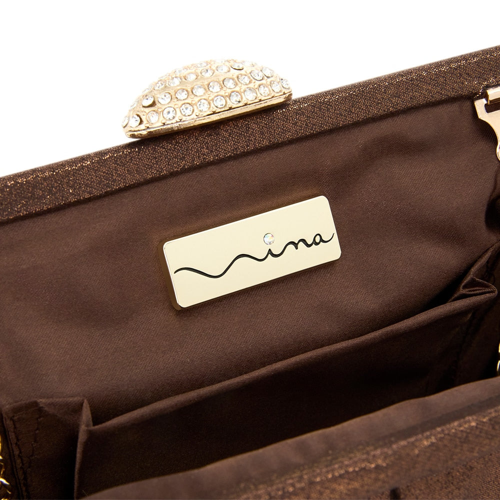 Concord Handbag in Bronze Satin Satin