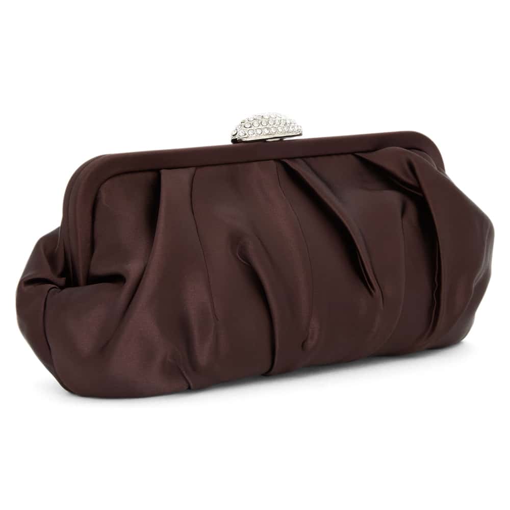 Concord Handbag in Chocolate Satin