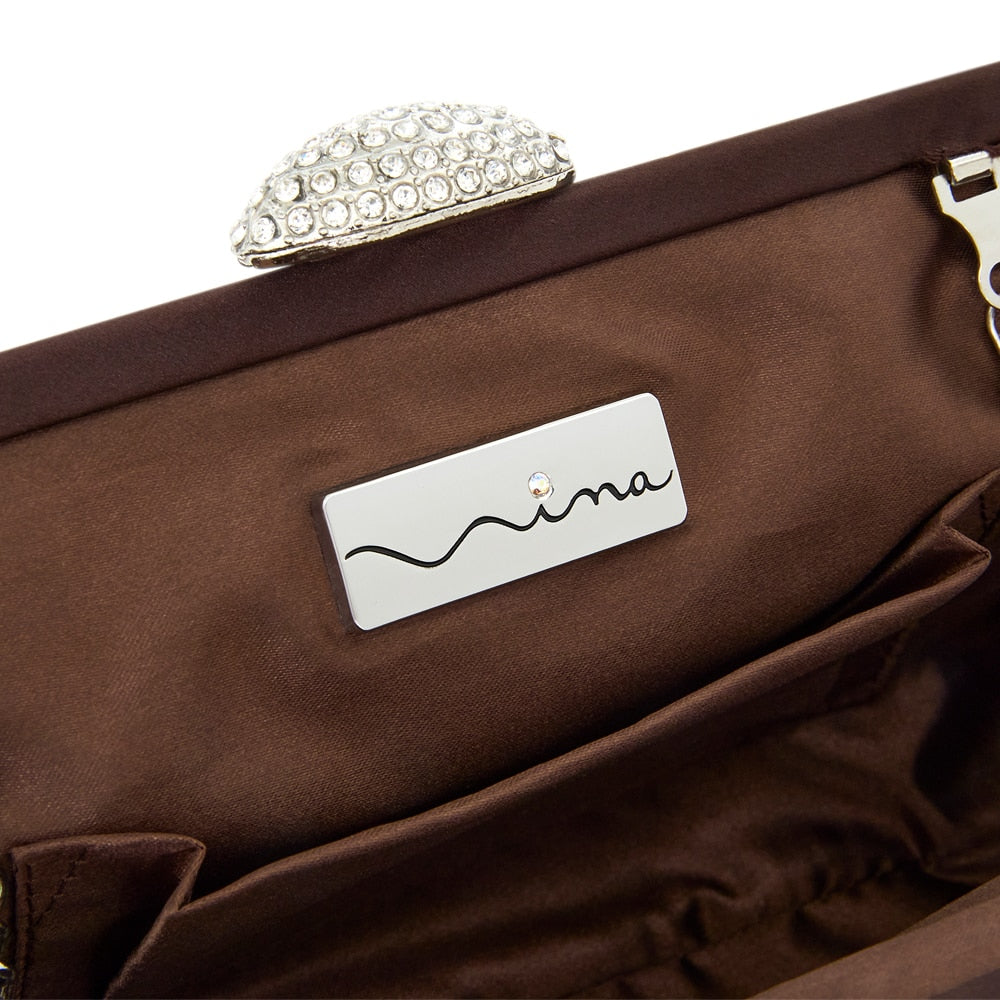 Concord Handbag in Chocolate Satin