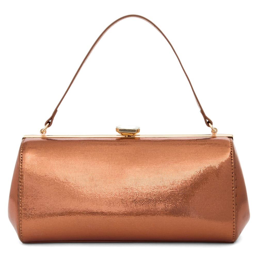 Delsie Clutch in Bronze