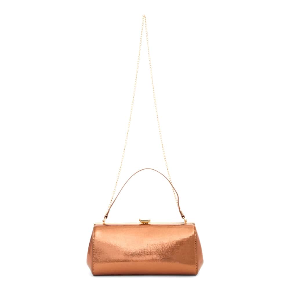 Delsie Clutch in Bronze