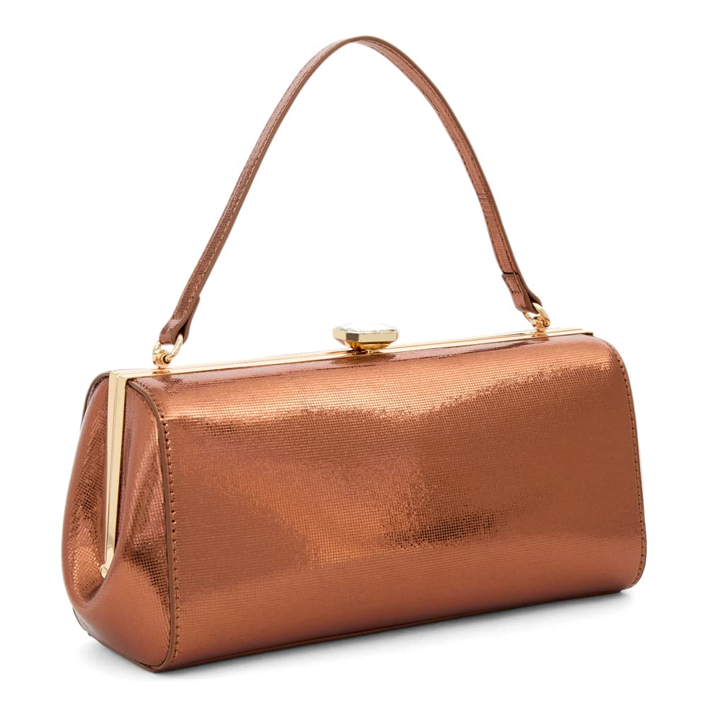 Delsie Clutch in Bronze