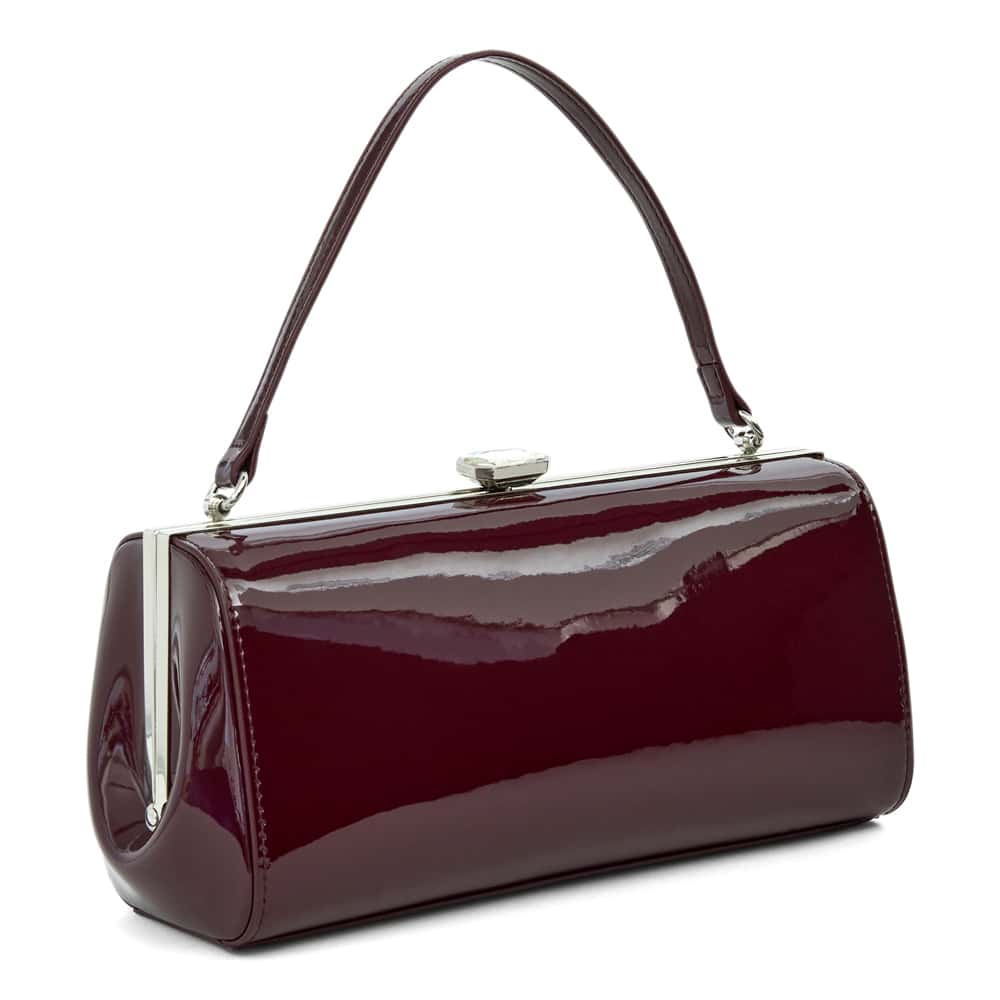 Delsie Clutch in Burgundy