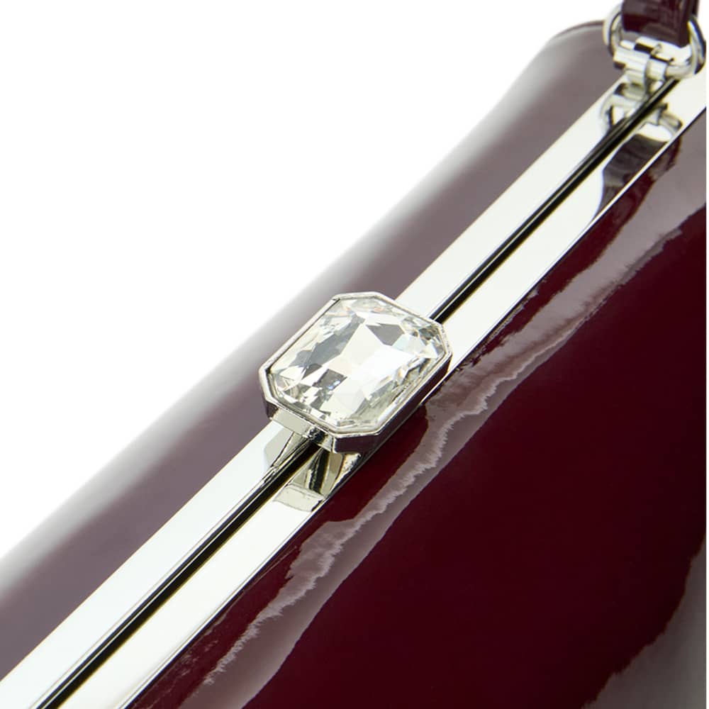 Delsie Clutch in Burgundy