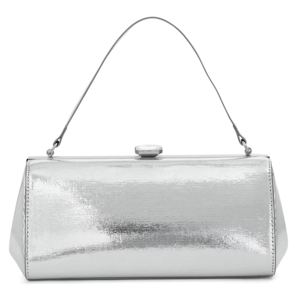 Delsie Clutch in Silver