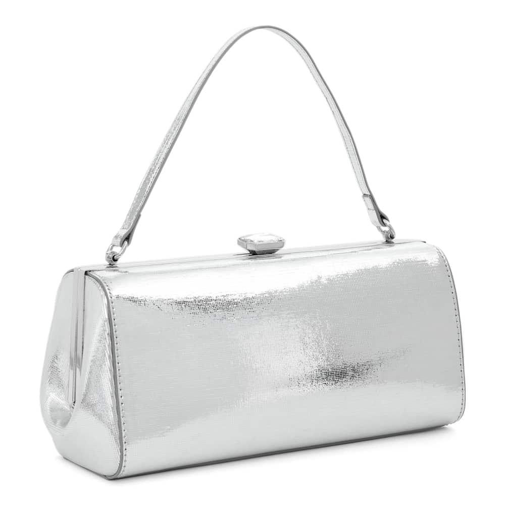 Delsie Clutch in Silver