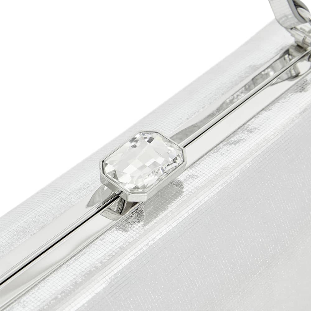 Delsie Clutch in Silver