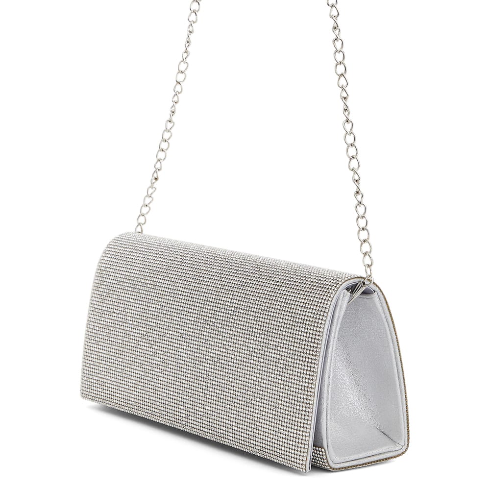 Deva Evening Bag in Silver Crystal