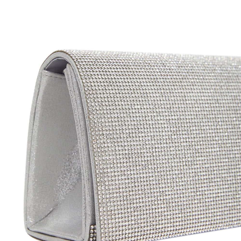 Deva Evening Bag in Silver Crystal