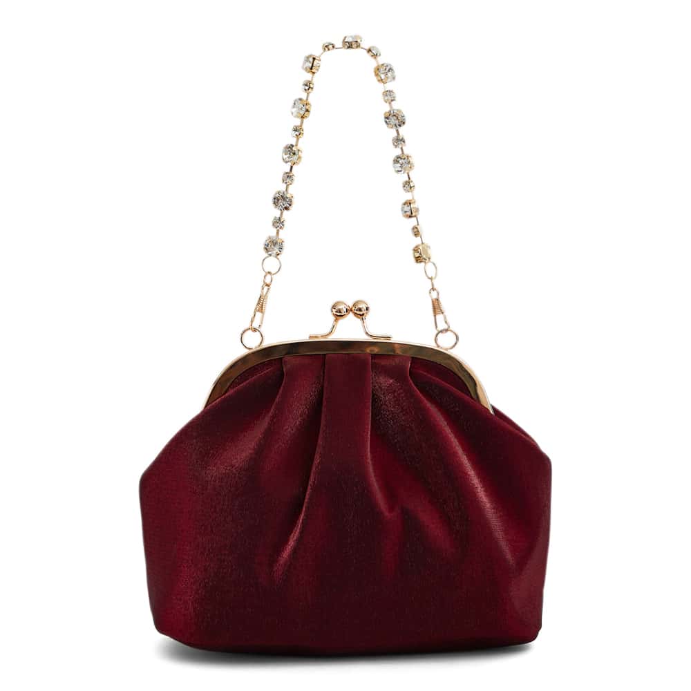 Elsbeth Evening Bag in Bordeaux Metallic Shine