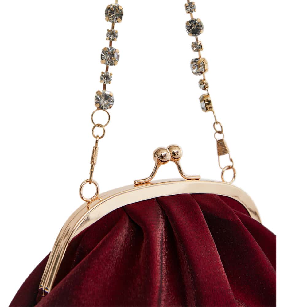 Elsbeth Evening Bag in Bordeaux Metallic Shine