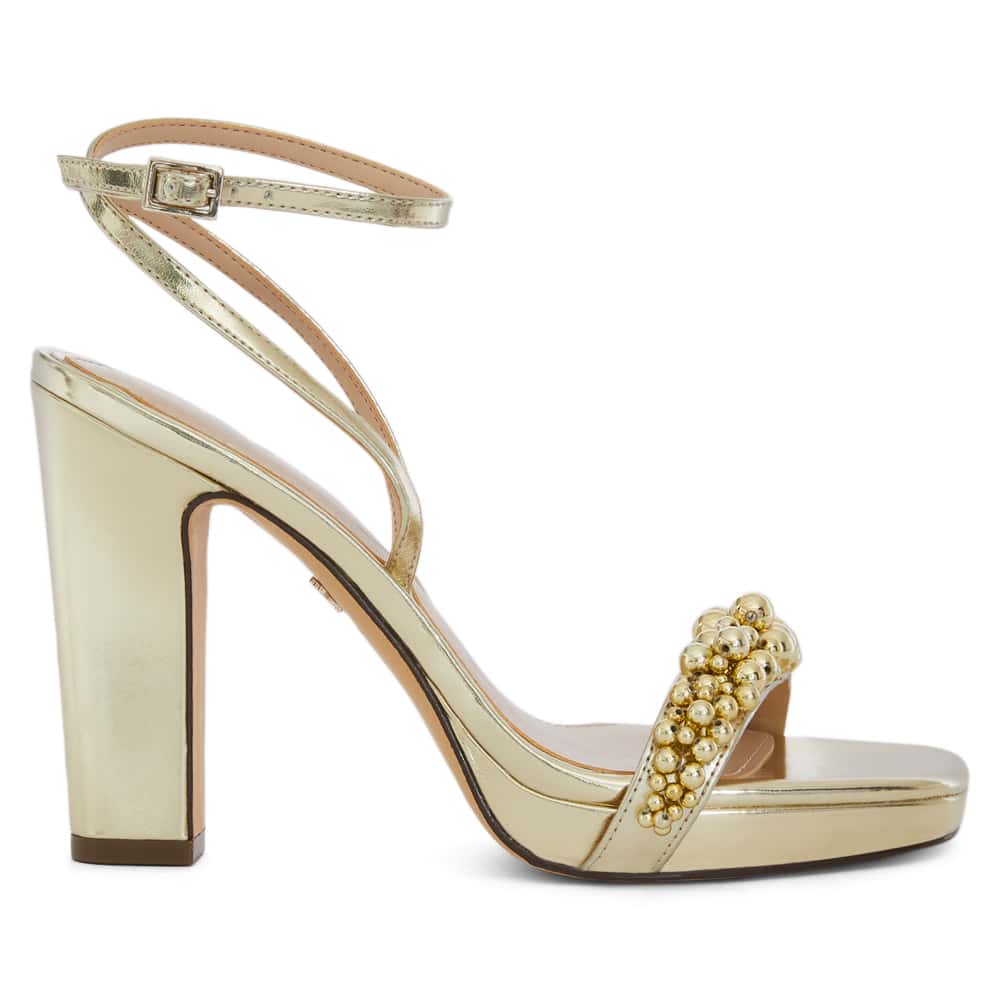 Evette Heel in Platino Met Foil