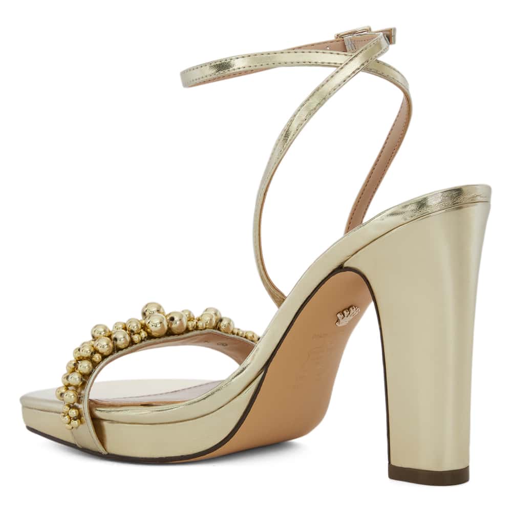 Evette Heel in Platino Met Foil