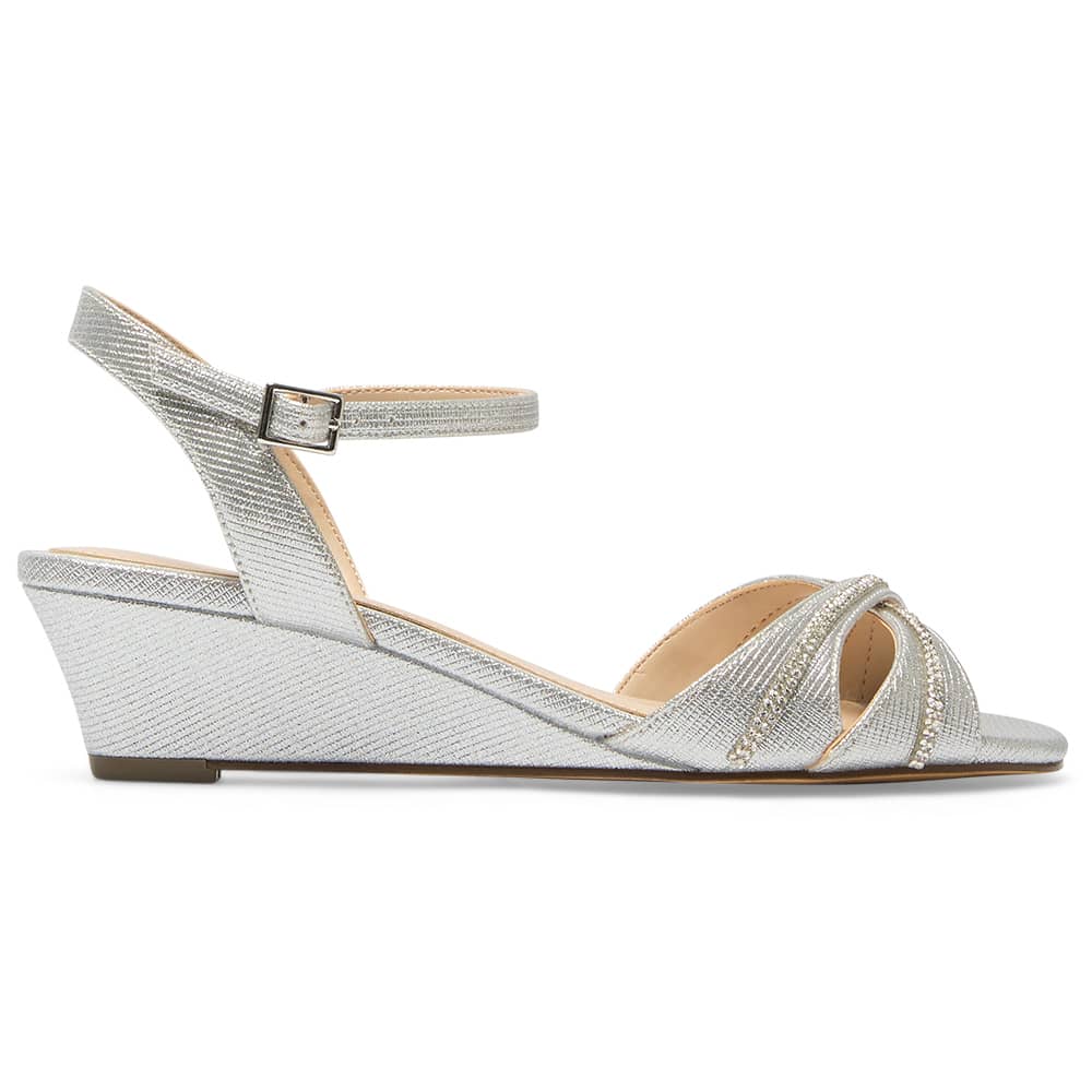 Franie Heel in Silver Bella Shine