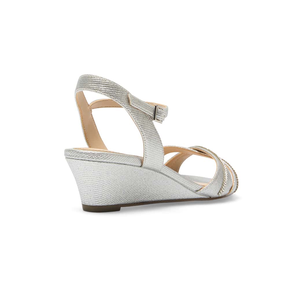 Franie Heel in Silver Bella Shine