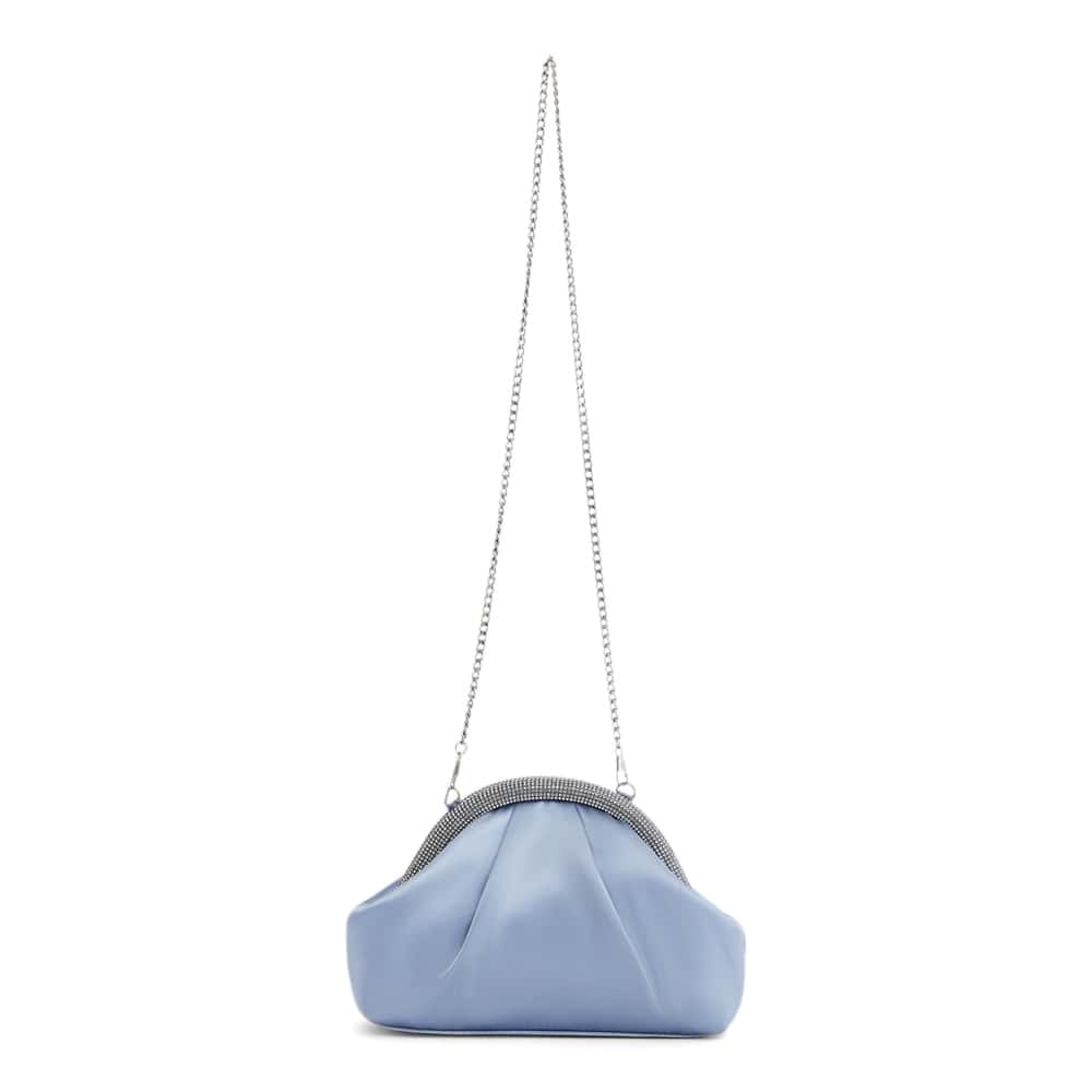 Jane Clutch in Icy Blue Satin Satin