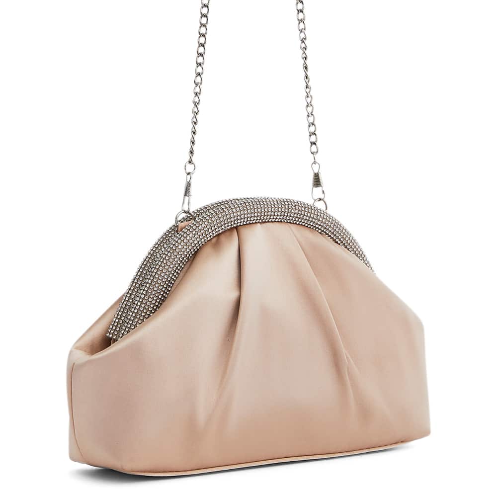 Jane Clutch in Pearl Rose Satin