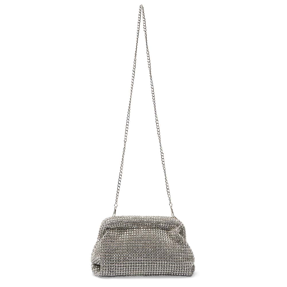 Kara Clutch in Silver Crystal Sparkle