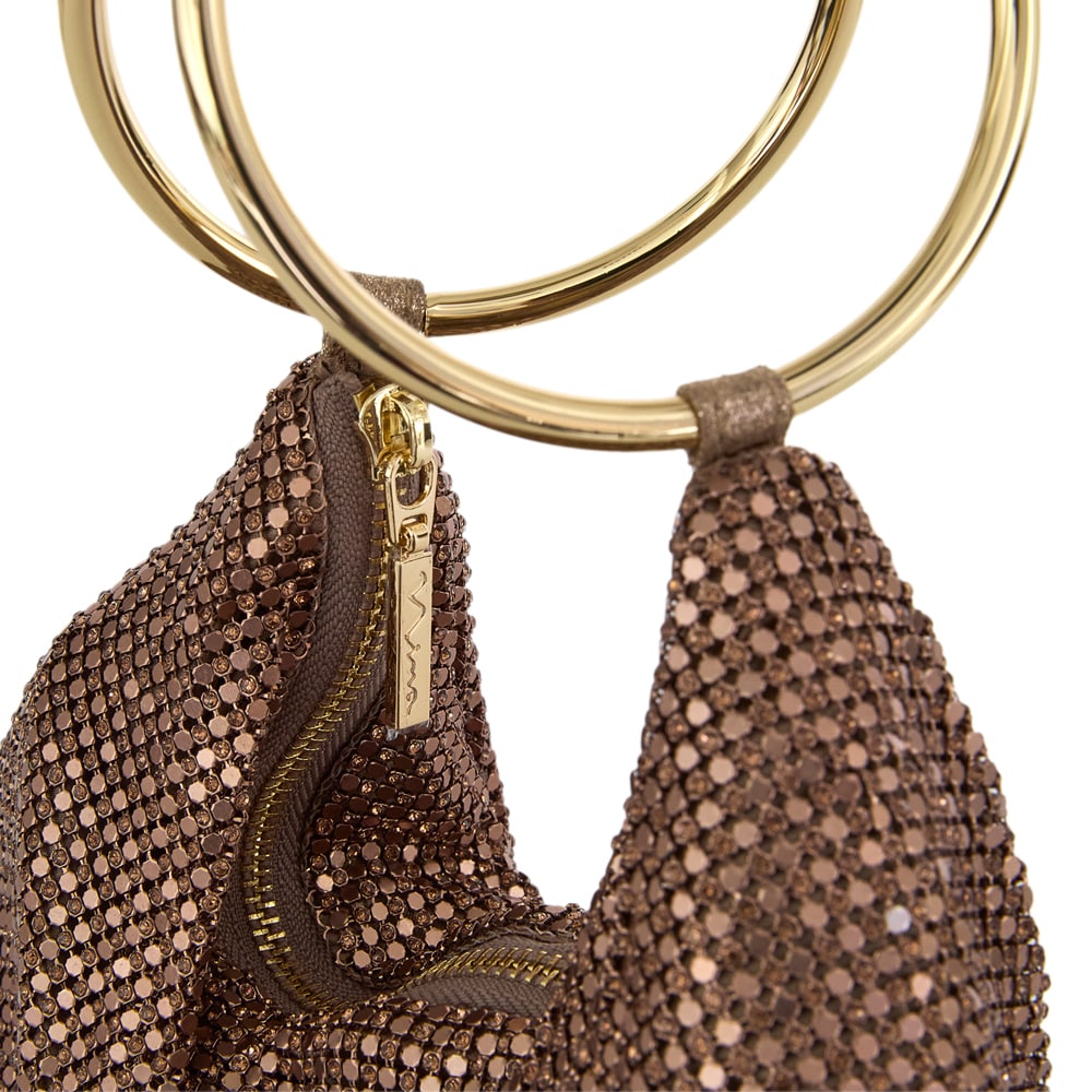 Lia Evening Bag in Bronze Mesh