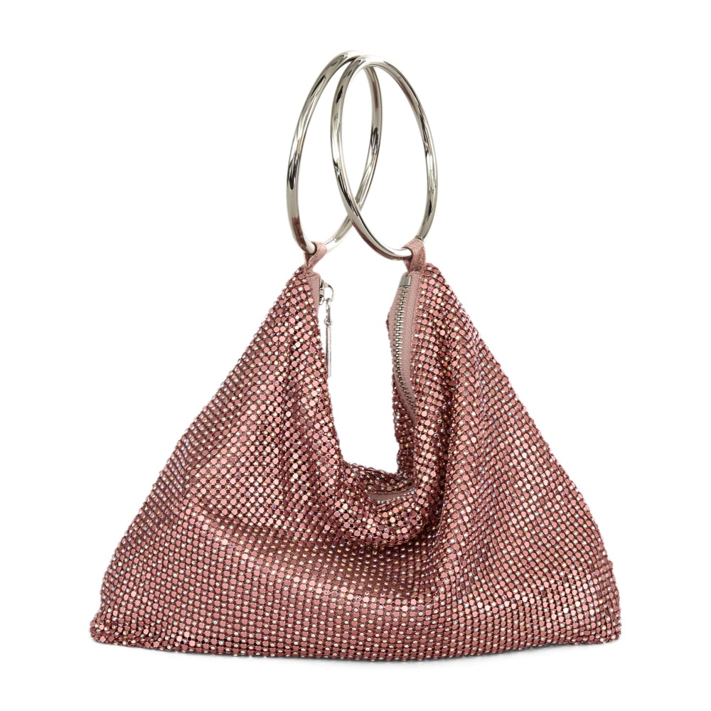 Lia Evening Bag in Pink Mesh
