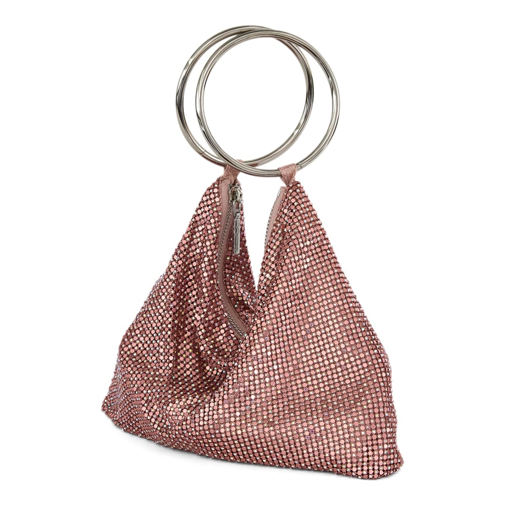 Lia Evening Bag in Pink Mesh