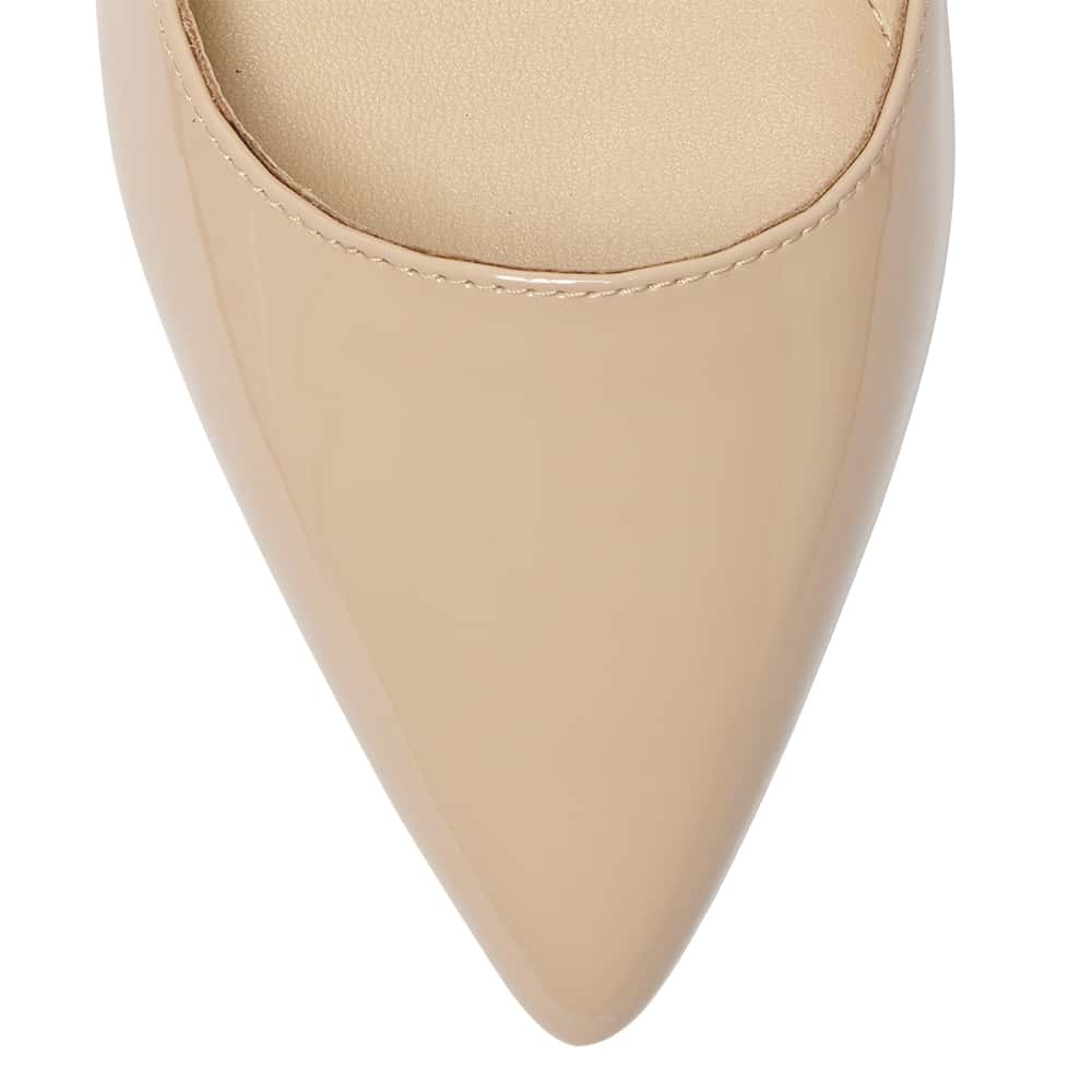 Namali Heel in New Nude Crystal Patent Patent
