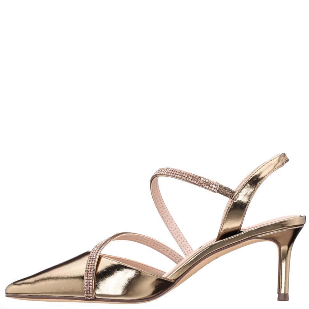 Nela Heel in Bronze Met Foil