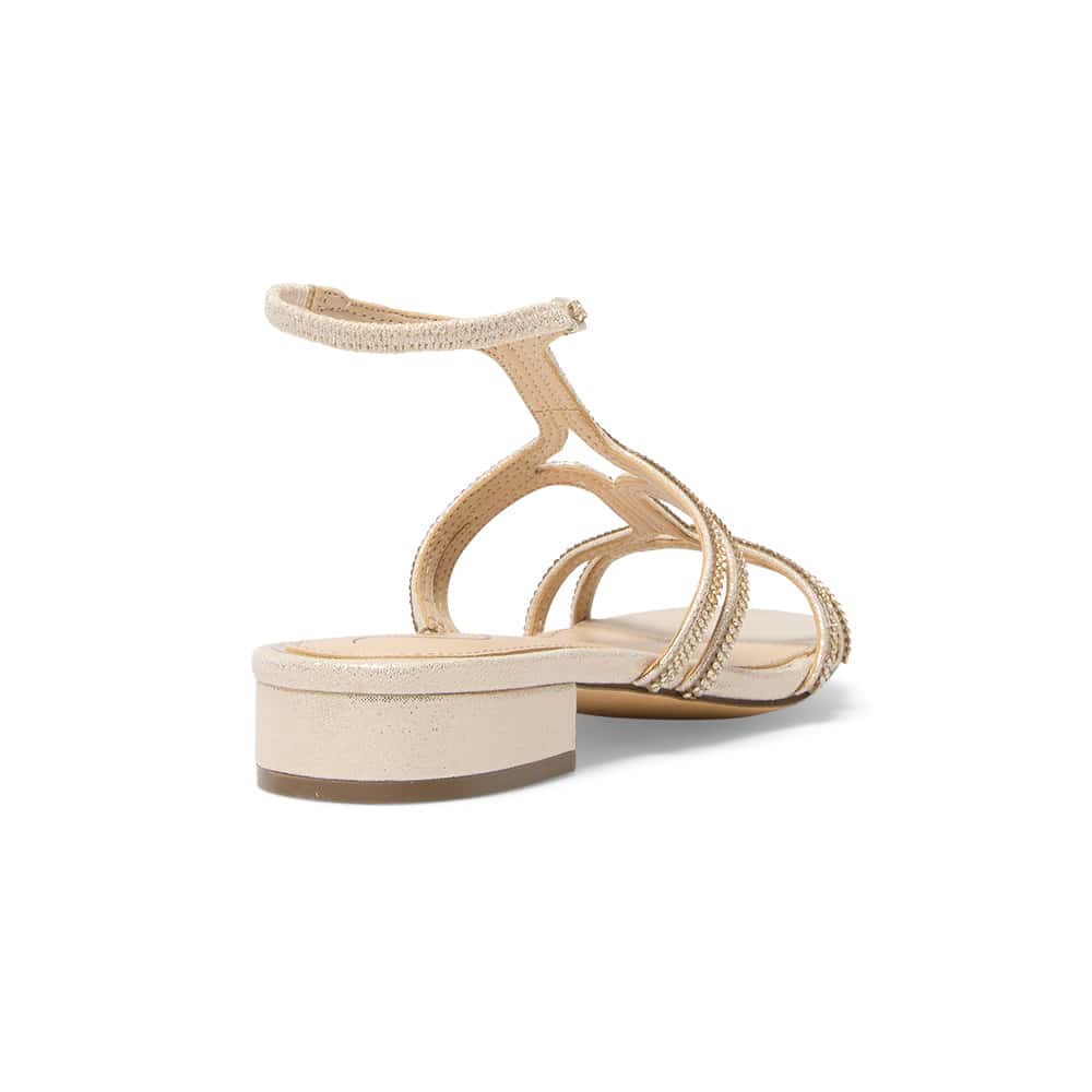 Sharyn Heel in Platino Shimmer Suedette
