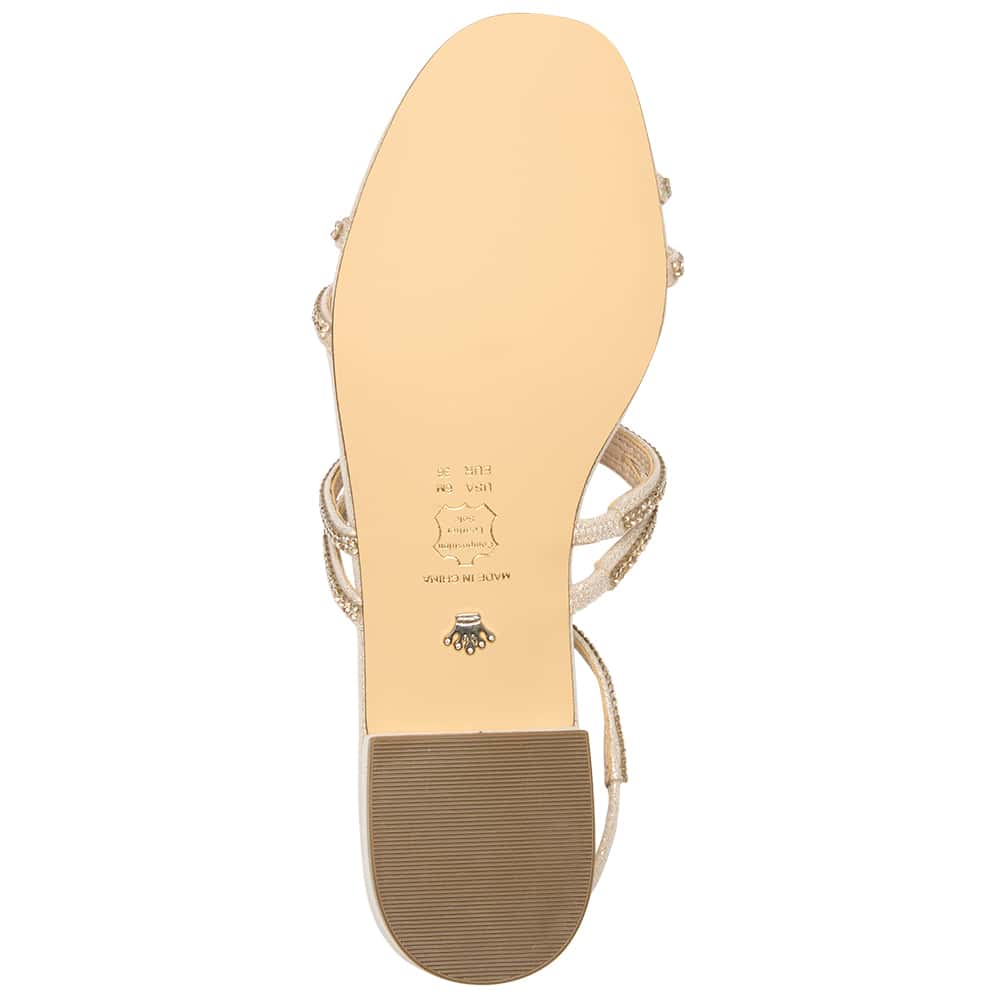 Sharyn Heel in Platino Shimmer Suedette
