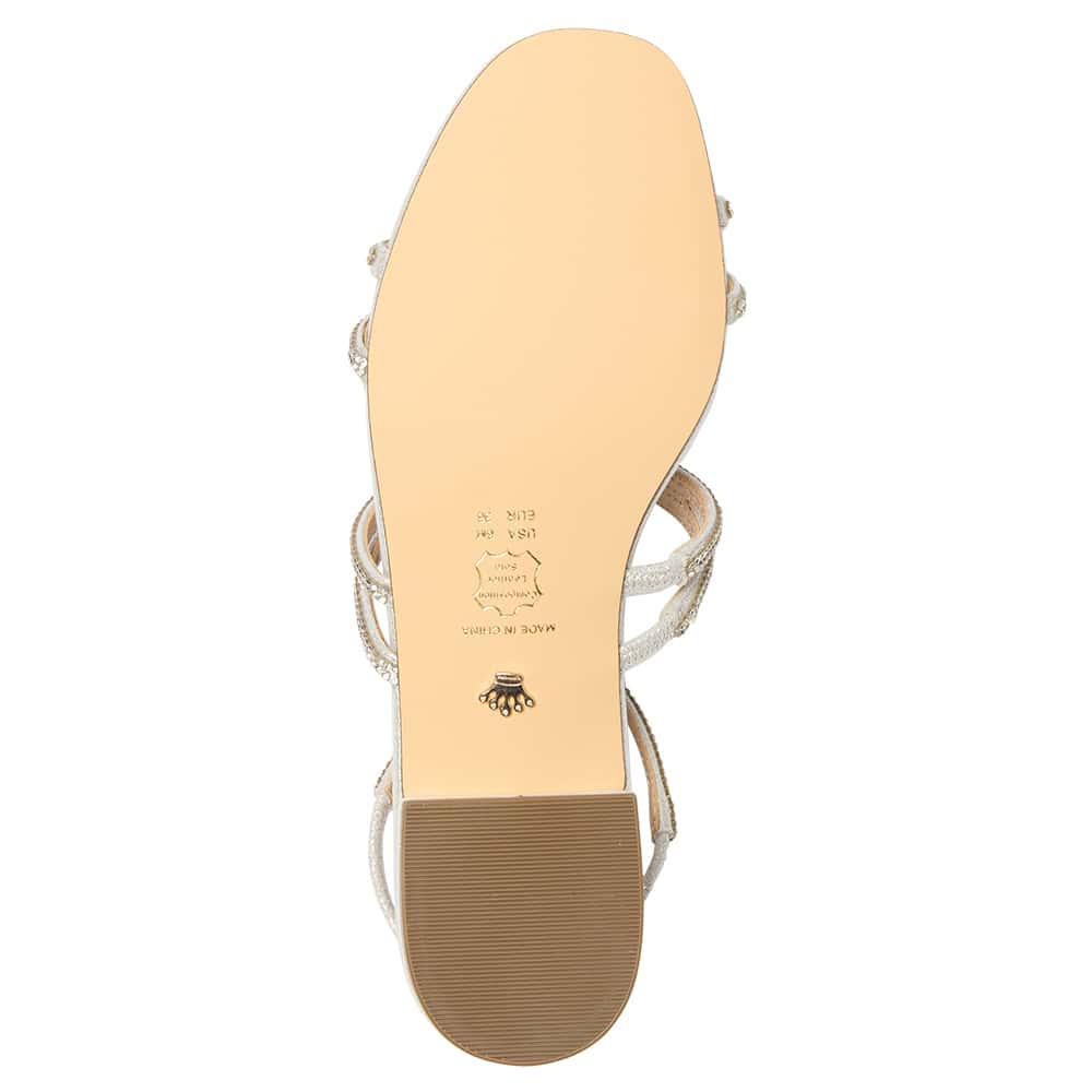 Sharyn Heel in Silver Shimmer Suedette