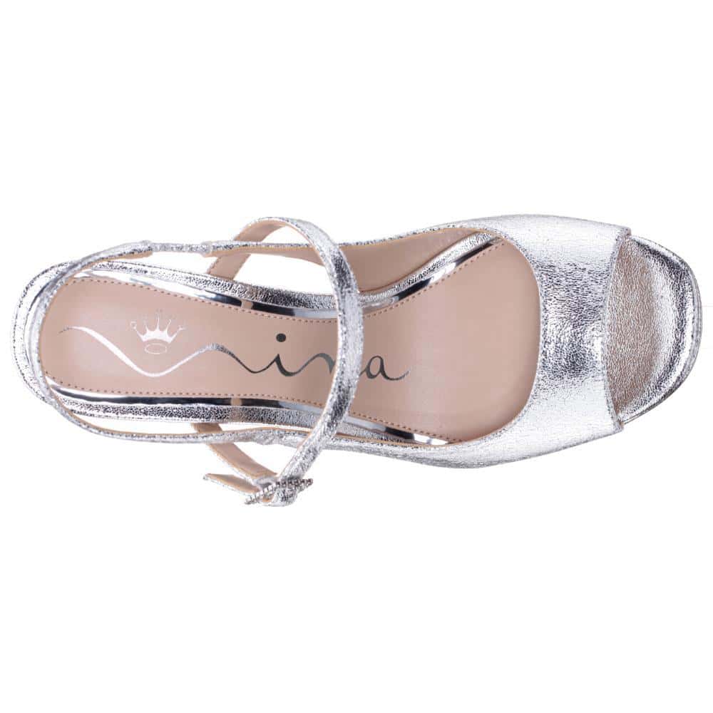 Simeon Heel in Silver Soft Crackle