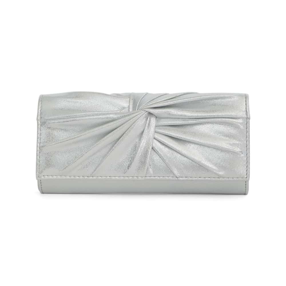 Spirit Evening Bag in Silver Suedette