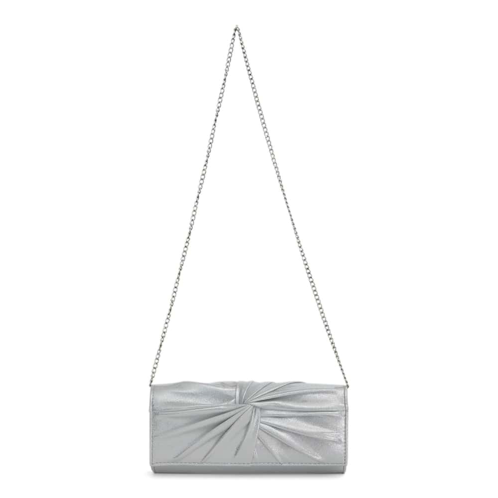Spirit Evening Bag in Silver Suedette