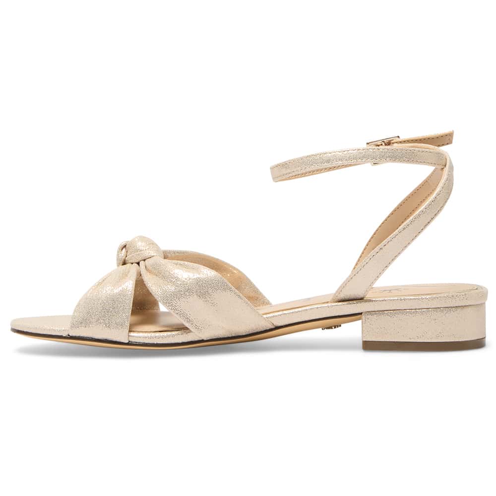 Sulma Heel in Platino Shimmer Suedette
