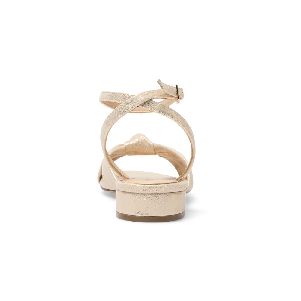 Sulma Heel in Platino Shimmer Suedette