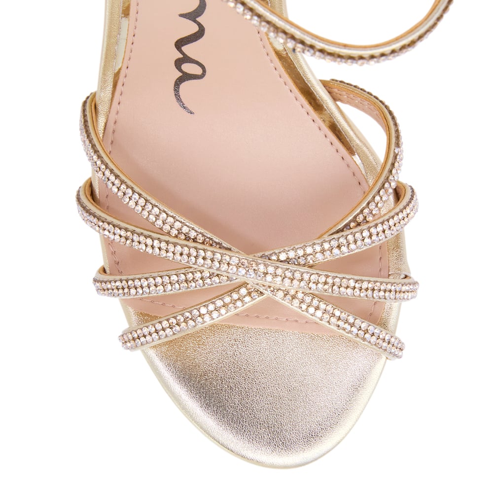 Sybel Heel in Platino Metal Glaze