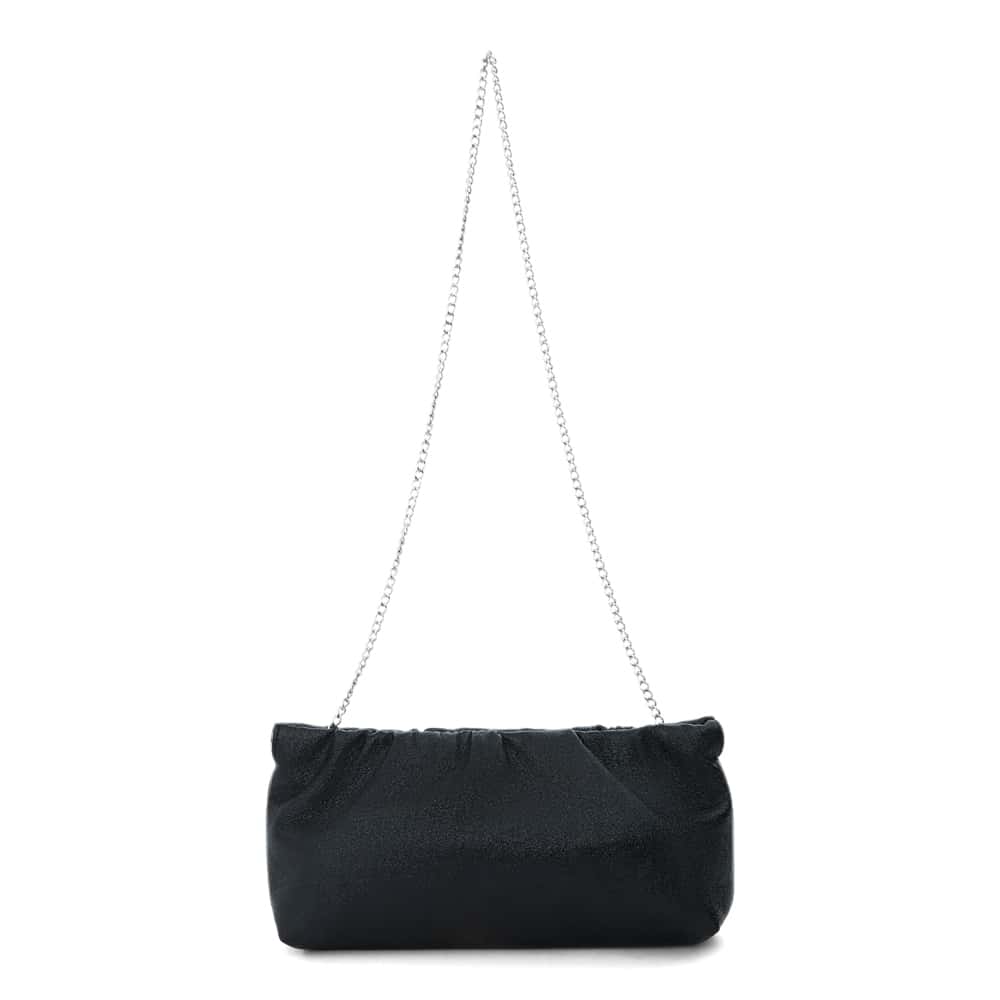 Thea Evening Bag in Black Fabric