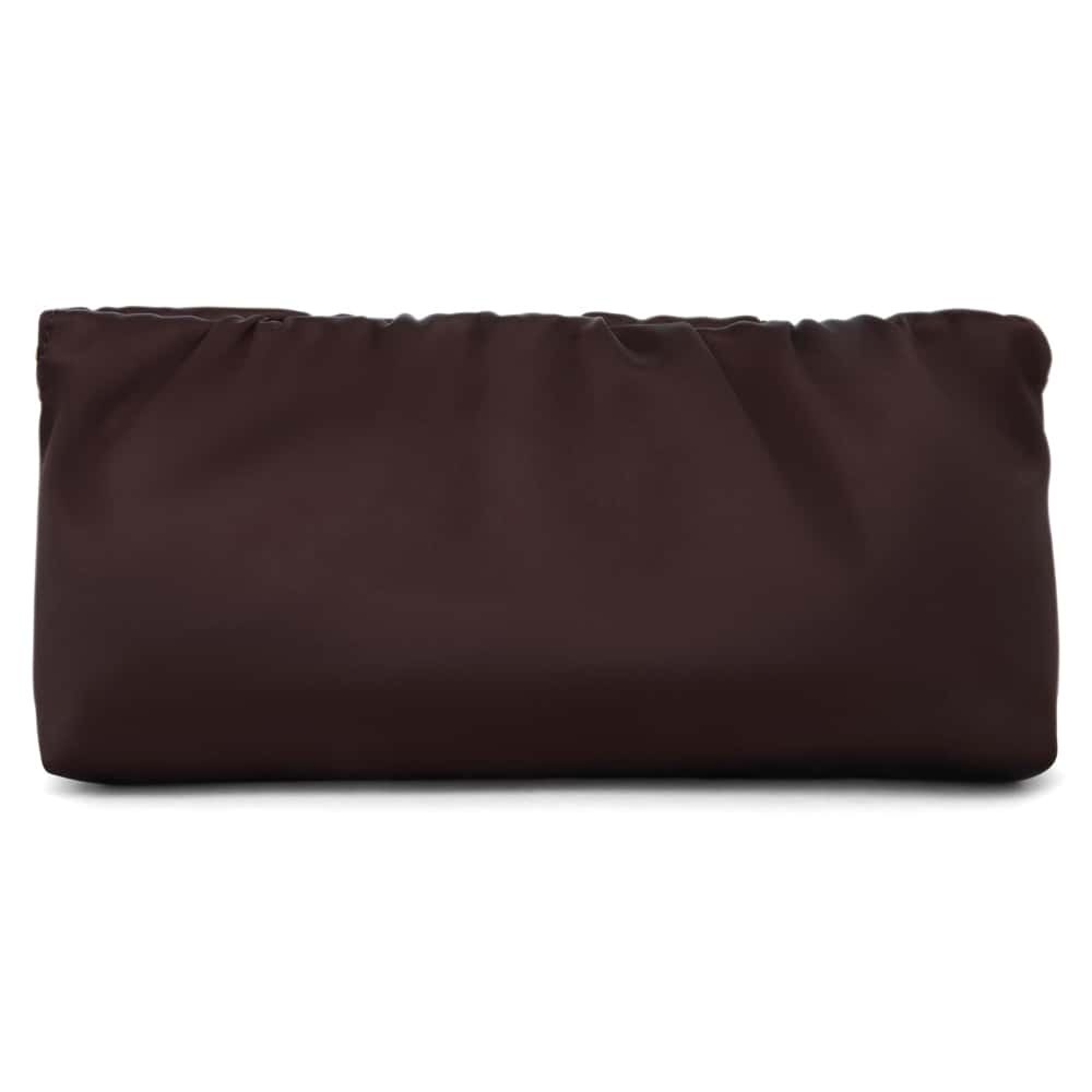 Thea Evening Bag in Chocolate Satin Satin