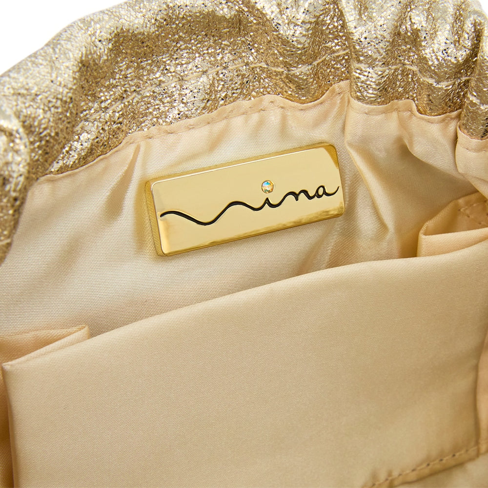 Thea Evening Bag in Platino Fabric