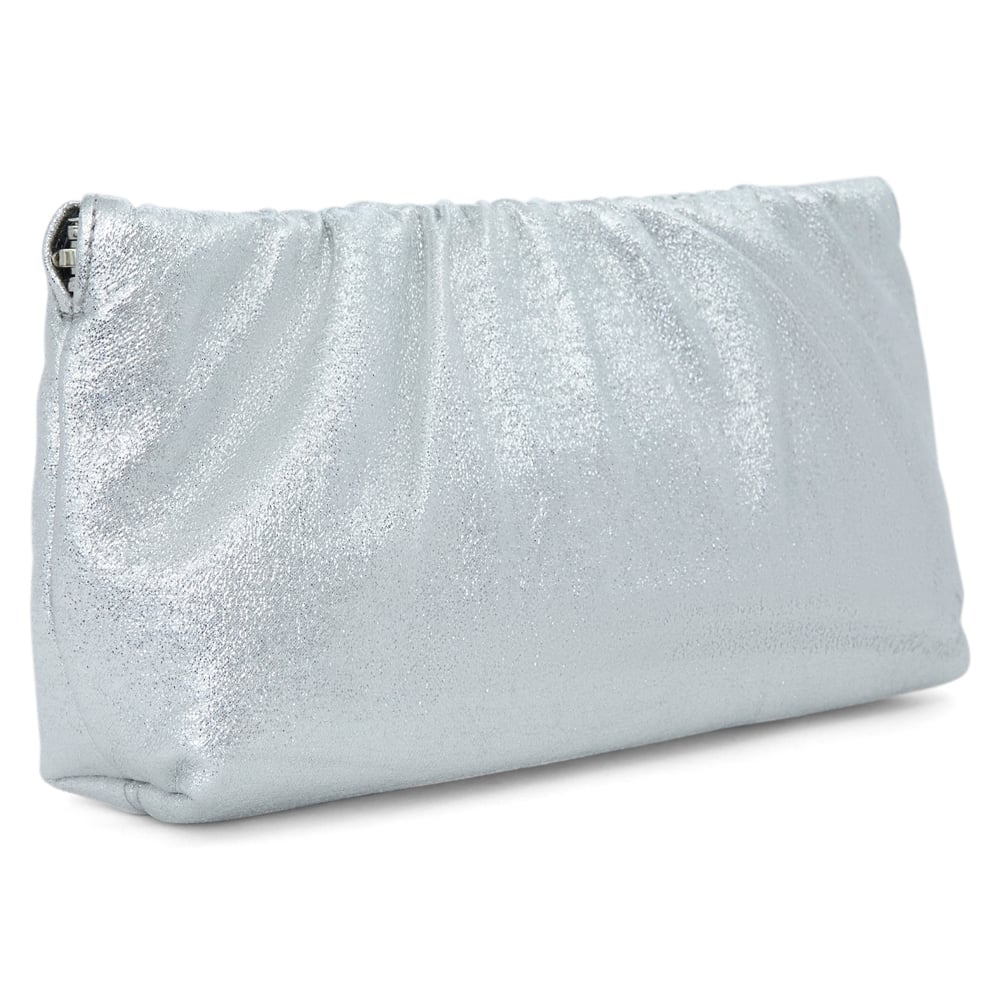 Thea Evening Bag in Silver Fabric