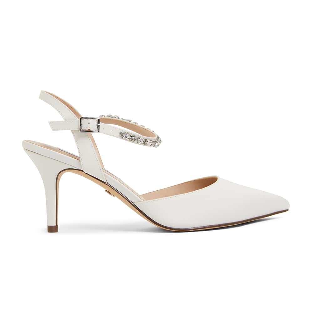 Tonya Heel in Ivory Fabric