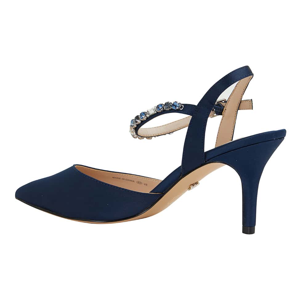 Tonya Heel in Navy Fabric