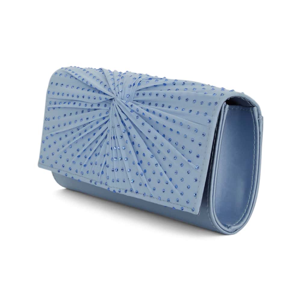 Unique Evening Bag in Icy Blue Crystal