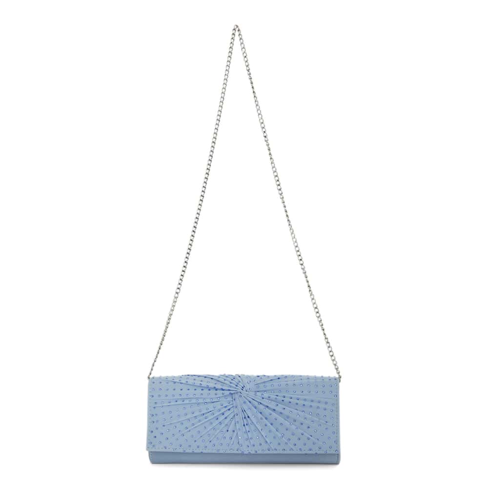 Unique Evening Bag in Icy Blue Crystal