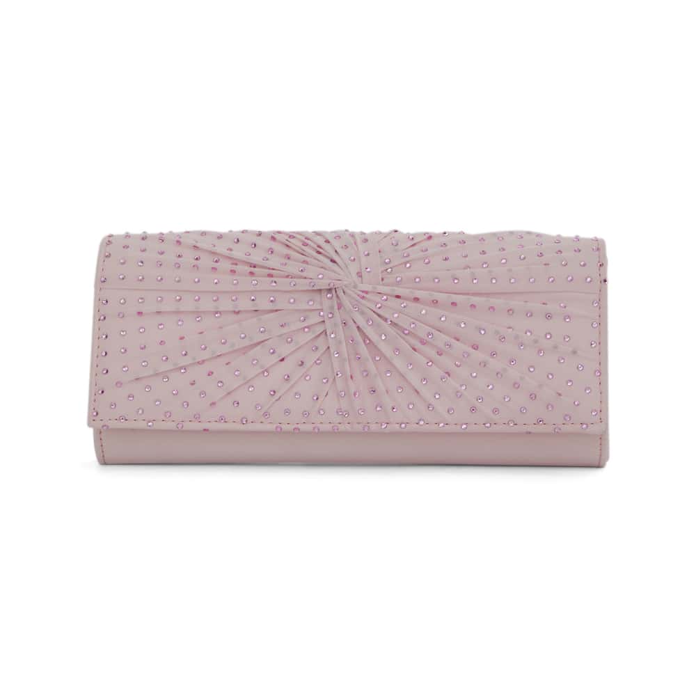 Unique Evening Bag in Icy Pink Crystal