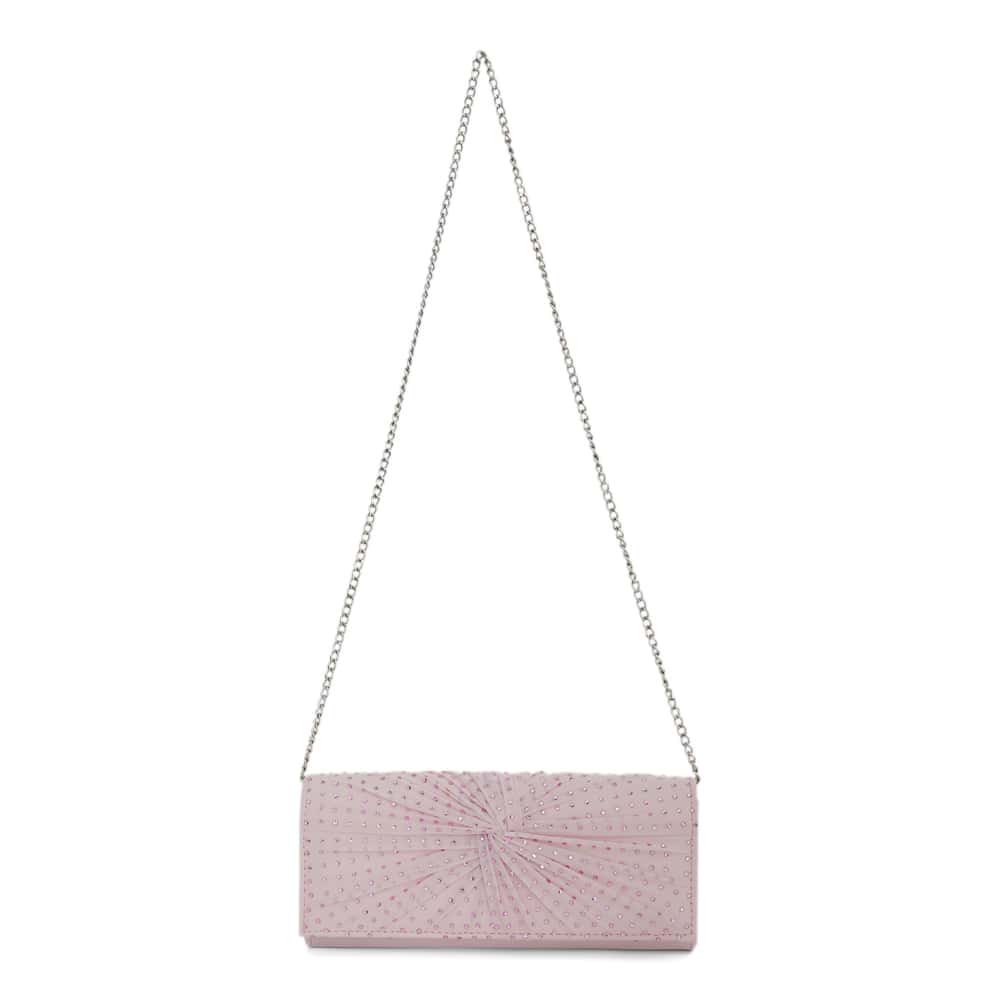 Unique Evening Bag in Icy Pink Crystal