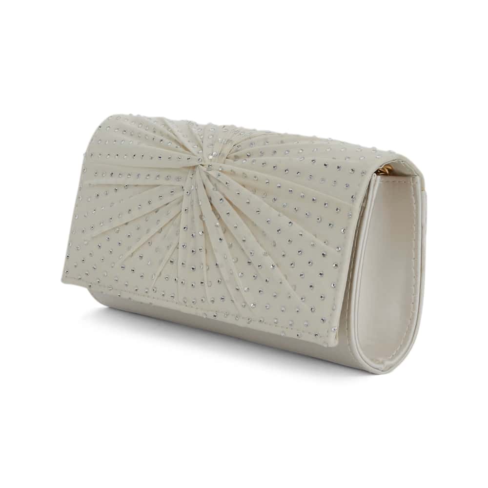Unique Evening Bag in Ivory Crystal